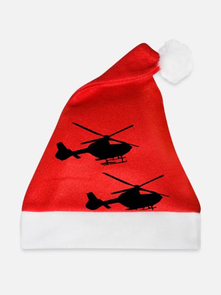 hubschrauber 2 - Weihnachtsmütze - Rot