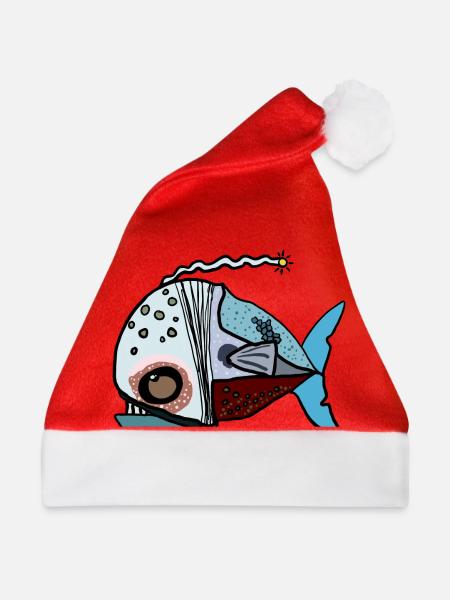 Fisch - Weihnachtsmütze - Rot