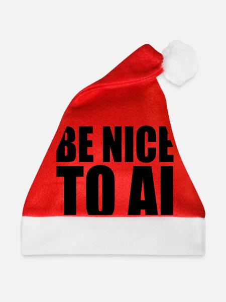BE NICE TO AI - Weihnachtsmütze - Rot
