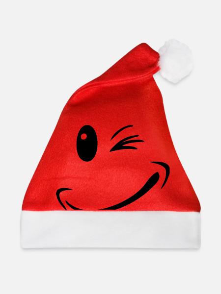 gesicht lustig smile - Weihnachtsmütze - Rot