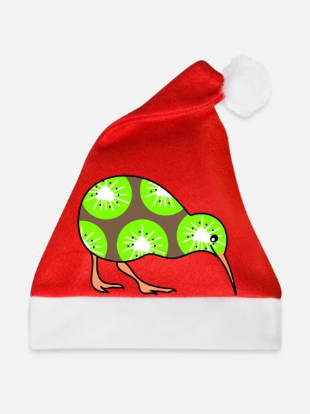 Kiwi (b) - Weihnachtsmütze - Rot