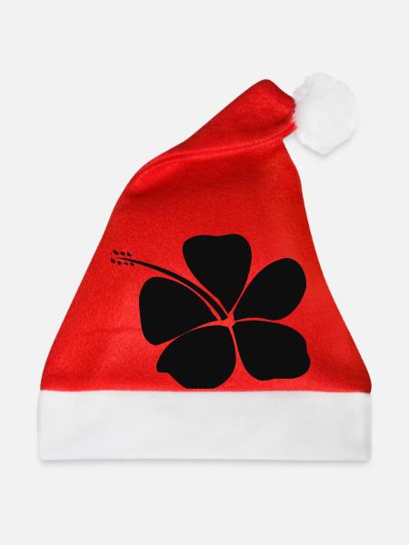 polynesische Tätowierung Hibiskus - Weihnachtsmütze - Rot