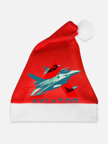 Aviator F-16 Fighting Falcon - Weihnachtsmütze - Rot