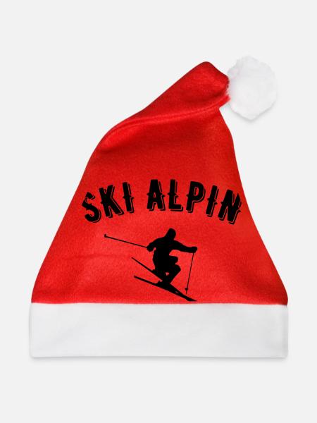 Ski Alpin - Weihnachtsmütze - Rot