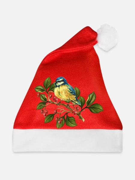 Bunter Vogel - Weihnachtsmütze - Rot