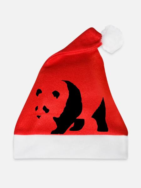 panda - Weihnachtsmütze - Rot