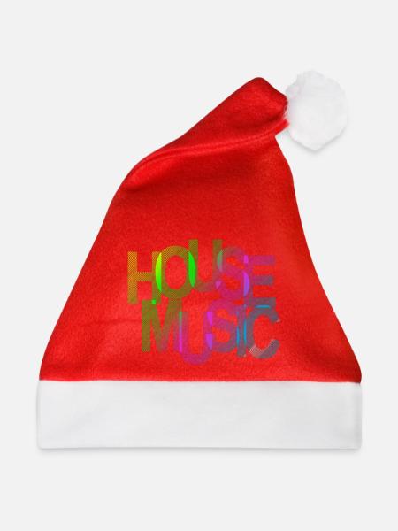 House Music - Weihnachtsmütze - Rot - Vorne