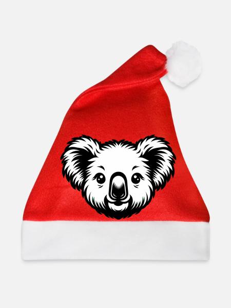 Koala. Süße Tierkinder - Weihnachtsmütze - Rot