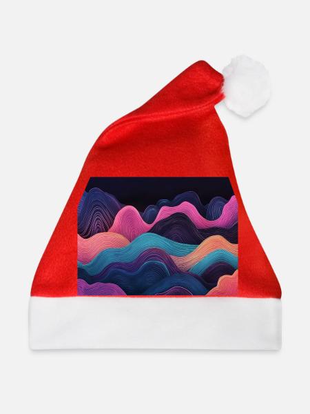 Neon clean waves - Weihnachtsmütze - Rot