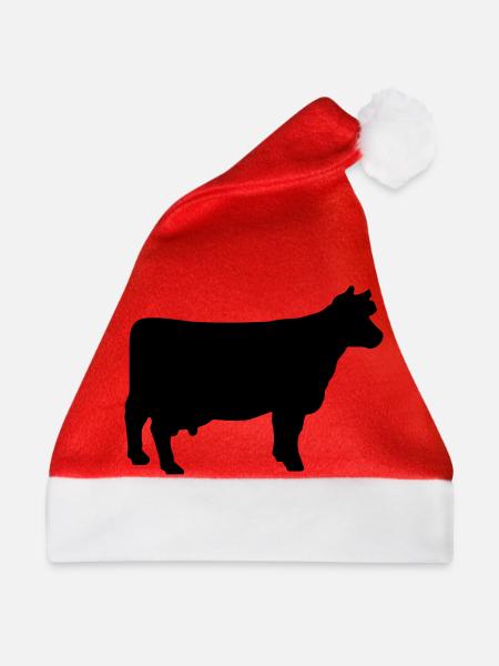 cow - Weihnachtsmütze - Rot