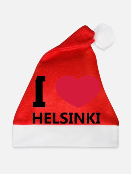 Ich liebe Helsinki - Weihnachtsmütze - Rot