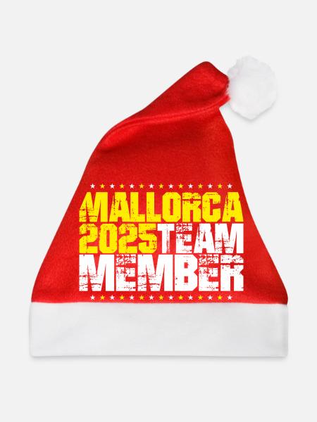 Mallorca 2025 Team - Weihnachtsmütze - Rot - Vorne