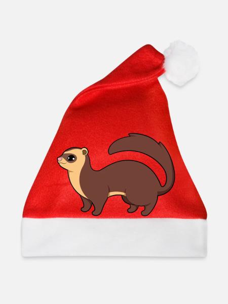 Frettchen - Weihnachtsmütze - Rot