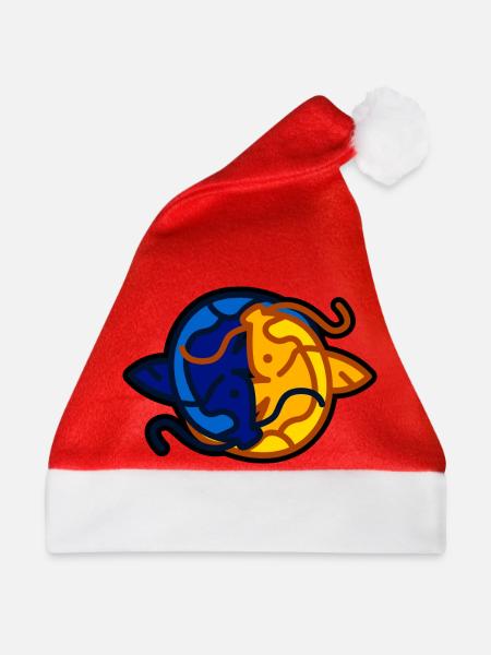 Koi Yin Yang - Weihnachtsmütze - Rot