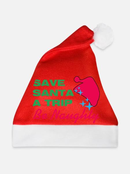 Save Santa A Trip - Weihnachtsmütze - Rot