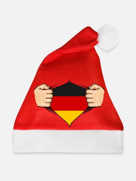Deutschland Flagge Design - Weihnachtsmütze - Rot