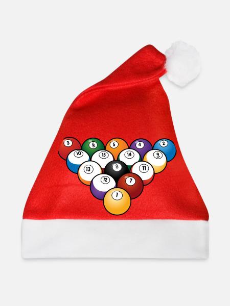 Billard - Weihnachtsmütze - Rot