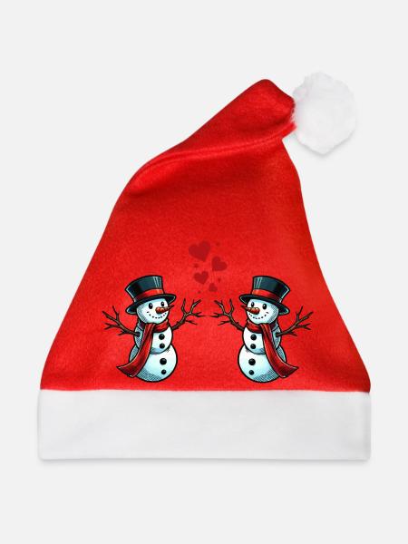 schneemann love - Weihnachtsmütze - Rot