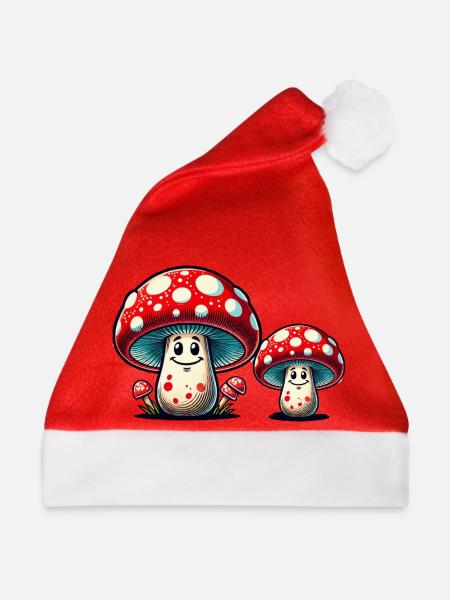 Pilze - Weihnachtsmütze - Rot
