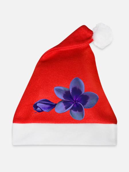 Nacht Plumeria Blume - Weihnachtsmütze - Rot