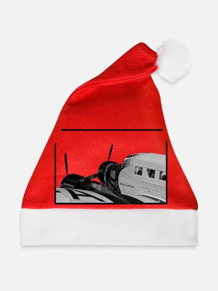Tante Ju 52 (Junkers Ju) Flugzeug - Weihnachtsmütze - Rot