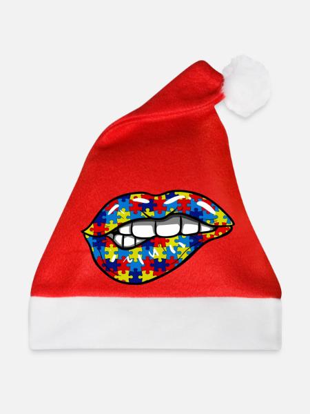 Lippen färben - Weihnachtsmütze - Rot
