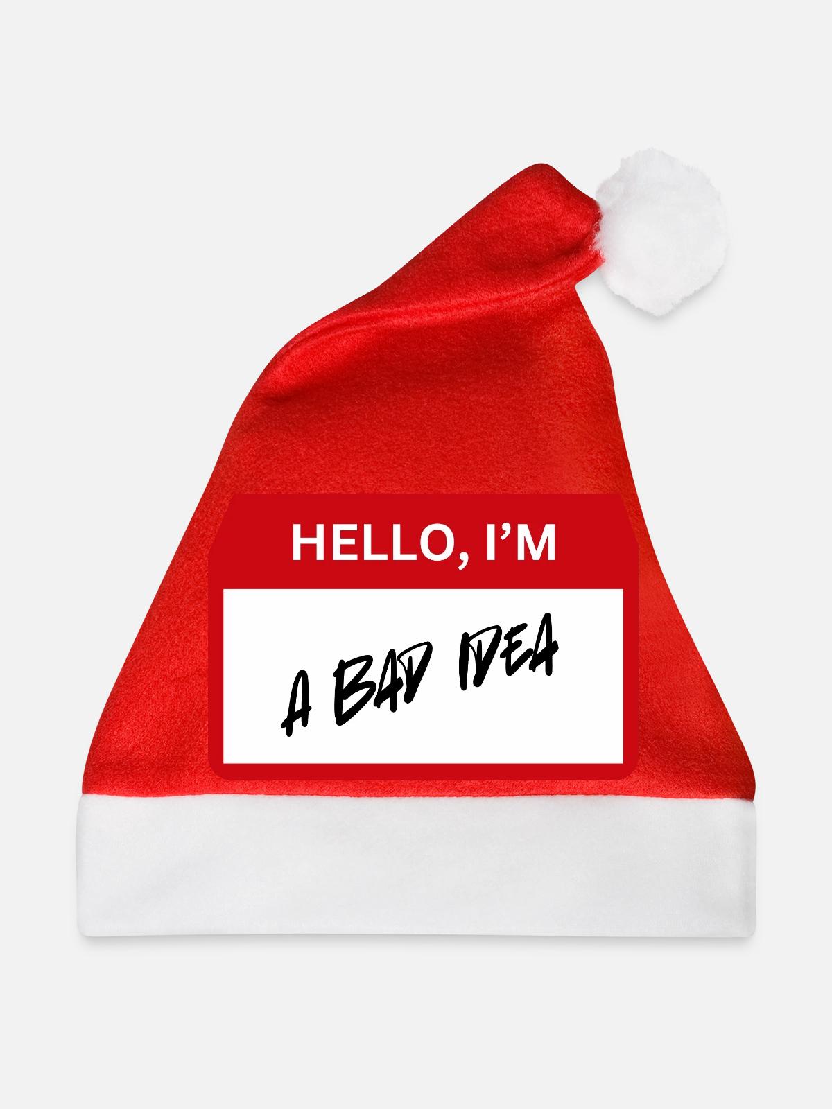 Bad Idea - Weihnachtsmütze - Rot - Vorne
