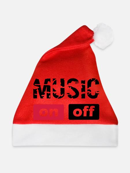 music - Weihnachtsmütze - Rot