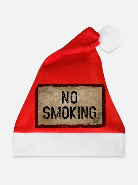 No Smoking - Weihnachtsmütze - Rot