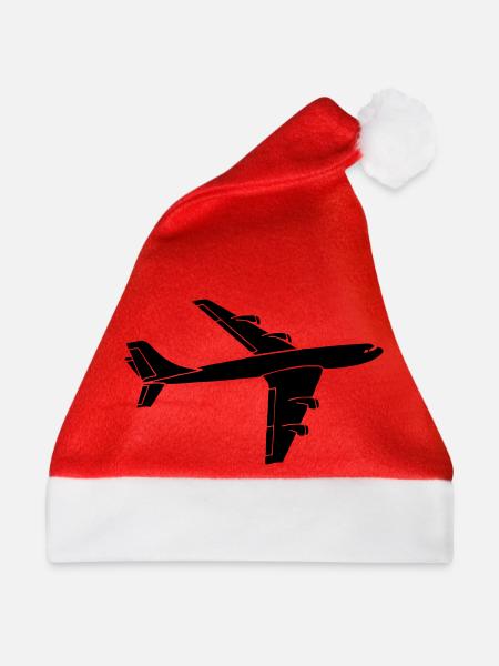 airplane - Weihnachtsmütze - Rot