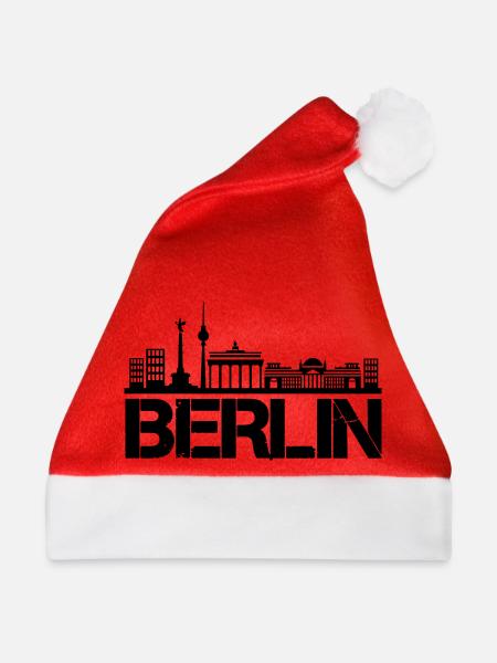 berlin skyline - Weihnachtsmütze - Rot
