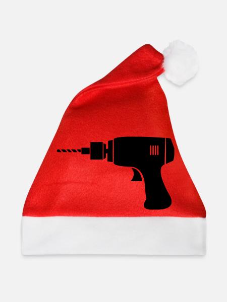 Bohrmaschine - Weihnachtsmütze - Rot