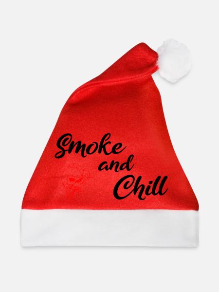 Smoke and Chill Black - Weihnachtsmütze - Rot