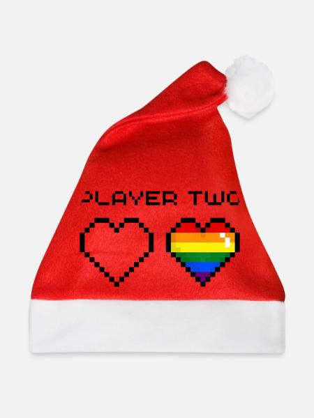 Player Two Rainbow - Weihnachtsmütze - Rot