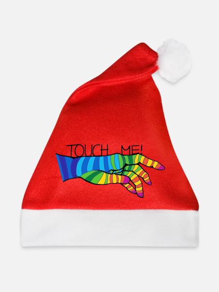 TOUCH ME! - Weihnachtsmütze - Rot - Vorne