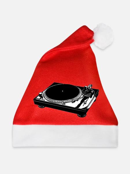 Plattenspieler - Weihnachtsmütze - Rot
