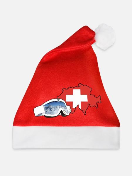 Schweiz Goggles - Weihnachtsmütze - Rot