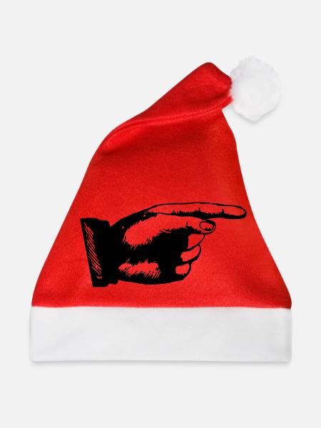 hand - Weihnachtsmütze - Rot