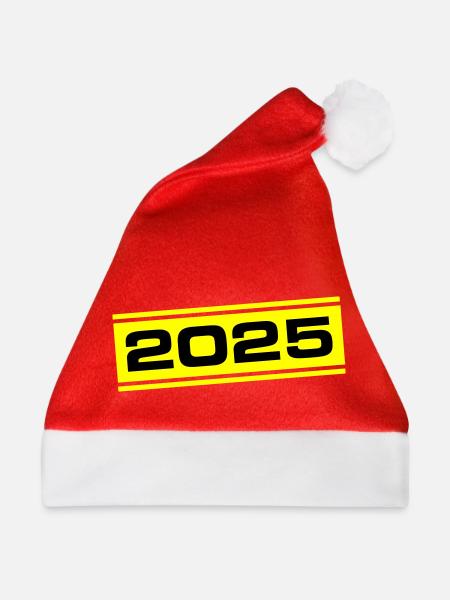 2025 Jahr - Weihnachtsmütze - Rot