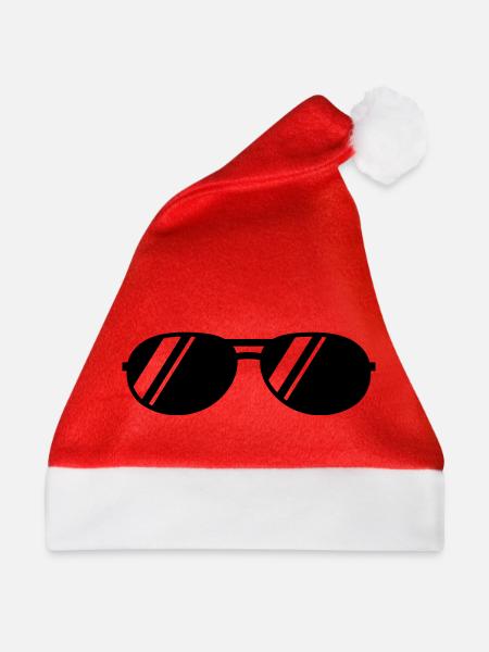 coole Sonnenbrille - Weihnachtsmütze - Rot