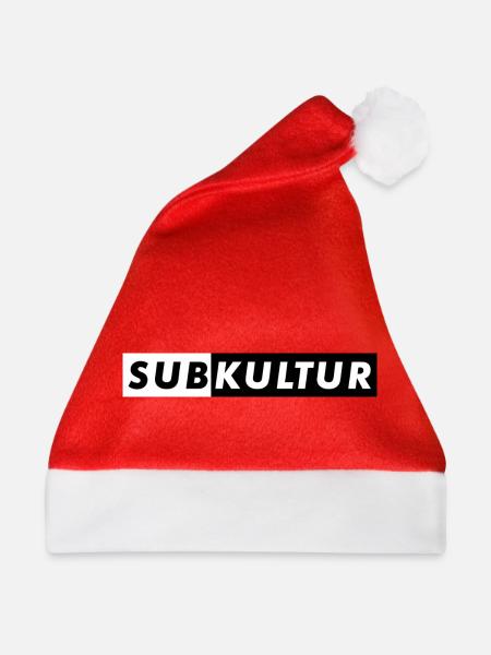 SUBKULTUR Logo ohne Transparenz - Weihnachtsmütze - Rot - Vorne