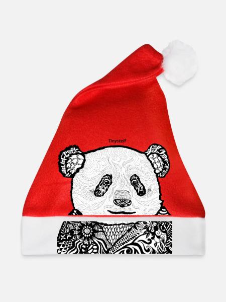 PANDA MANDALAS - Weihnachtsmütze - Rot