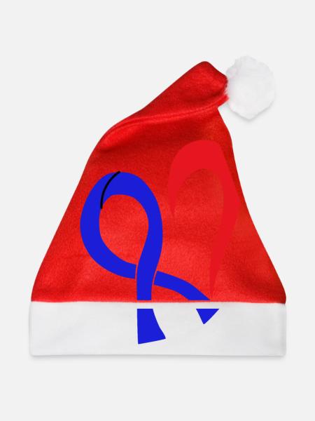 Darmkrebs Darm Krebs Blaue Schleife - Weihnachtsmütze - Rot - Vorne