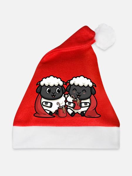 Kuschelige Schafe - Weihnachtsmütze - Rot