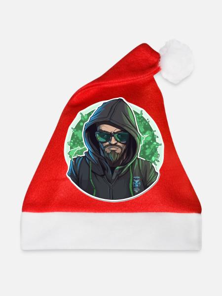 Ethical Hacker - Illustration - Weihnachtsmütze - Rot