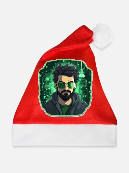Ethical Hacker - Illustration - Weihnachtsmütze - Rot