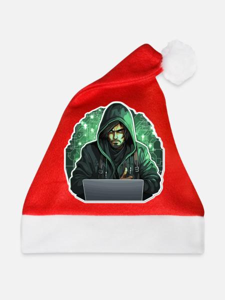 Ethical Hacker - Illustration - Weihnachtsmütze - Rot