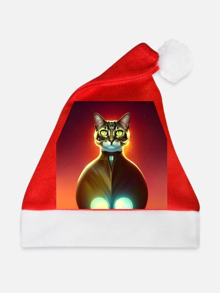Die Universums Katze - Weihnachtsmütze - Rot