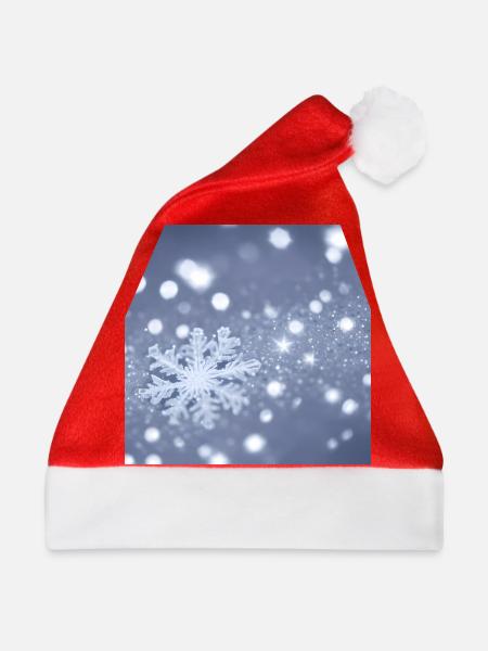 Schneeflocken-Design - Weihnachtsmütze - Rot