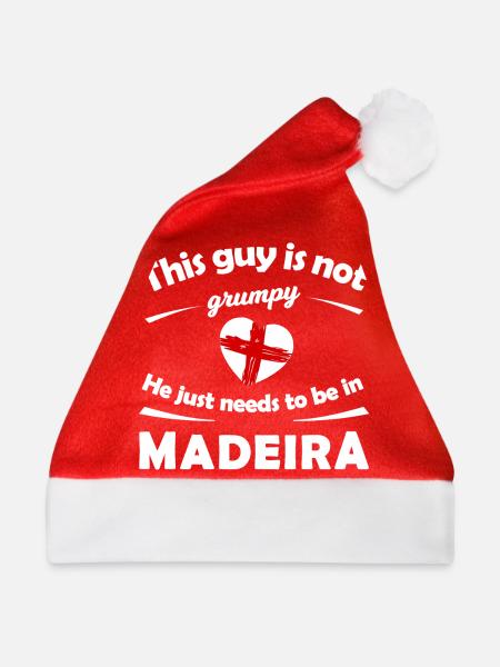 Daheim in Madeira - Weihnachtsmütze - Rot - Vorne